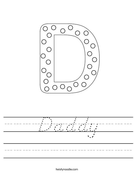 Letter D Dots Worksheet
