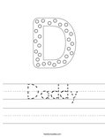Daddy Worksheet