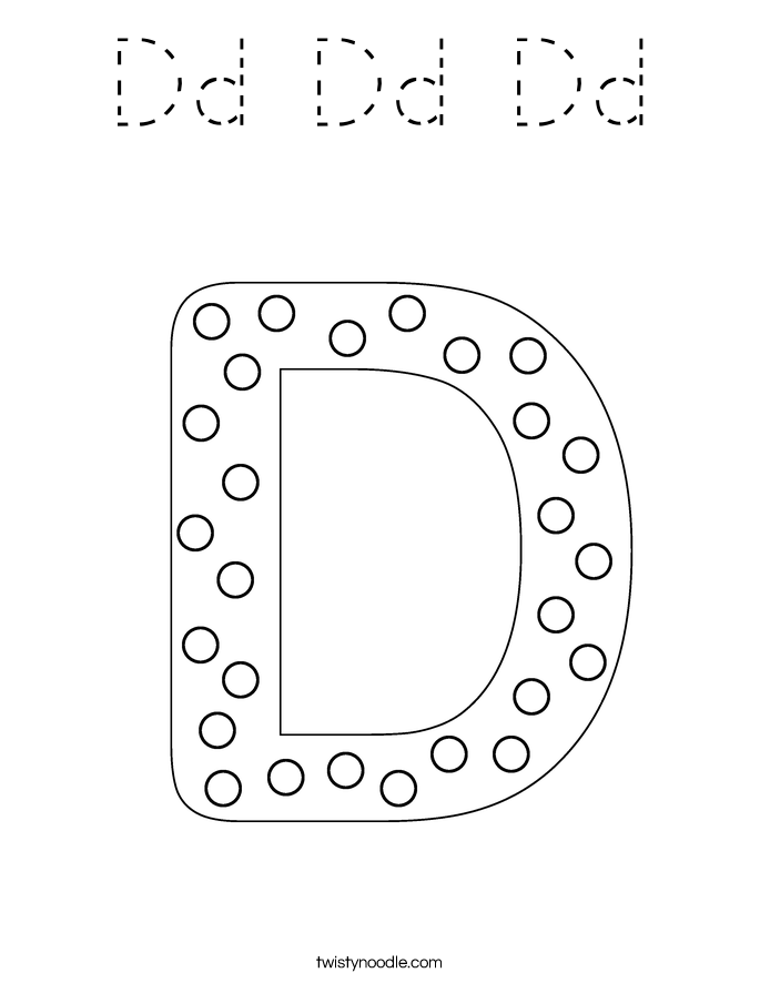 Dd Dd Dd Coloring Page