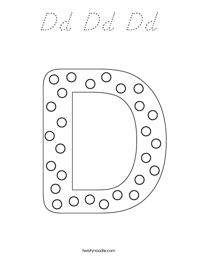 Dd Dd Dd Coloring Page