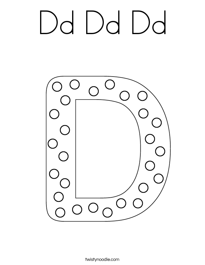 Dd Dd Dd Coloring Page