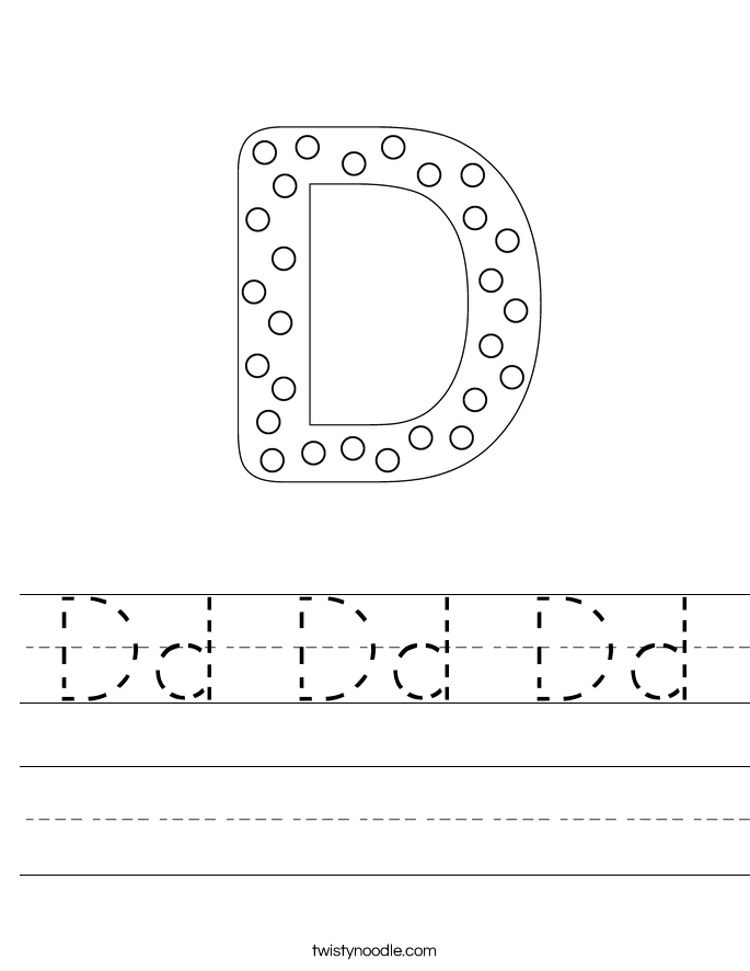 Dd Dd Dd Worksheet