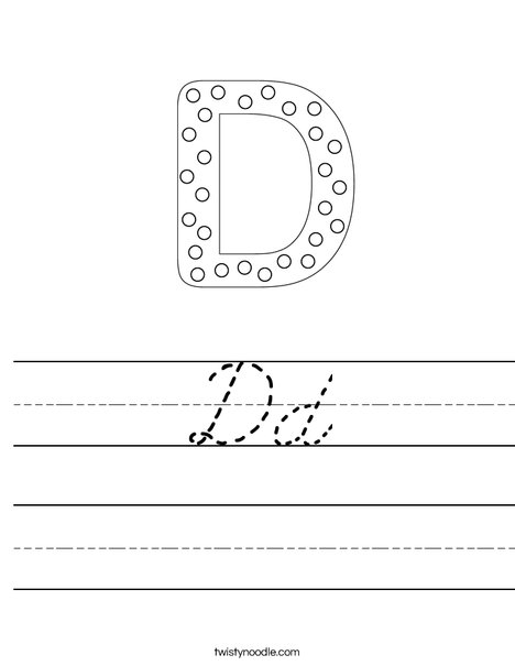 Letter D Dots Worksheet