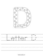 Letter D Handwriting Sheet