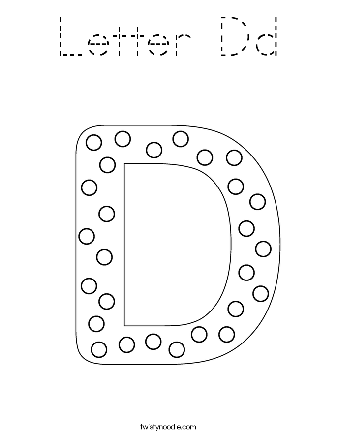 Letter Dd Coloring Page