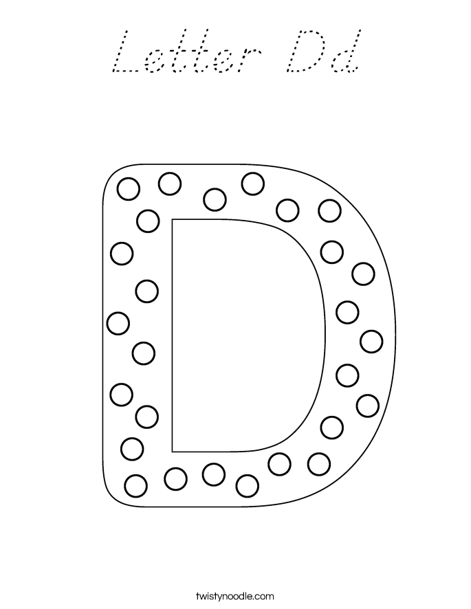 Letter Dd Coloring Page