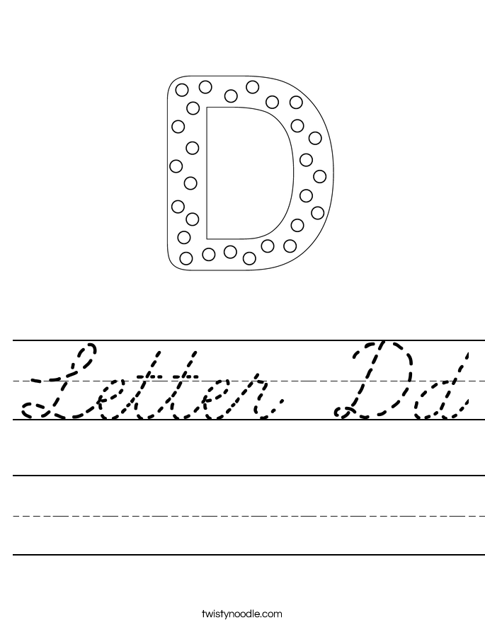 Letter Dd Worksheet