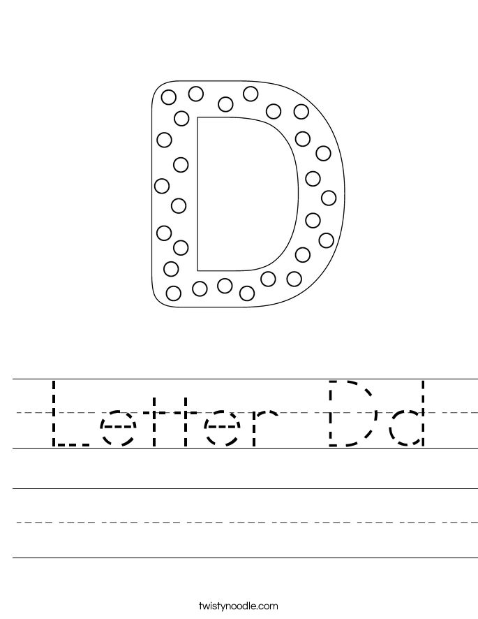 Letter Dd Worksheet