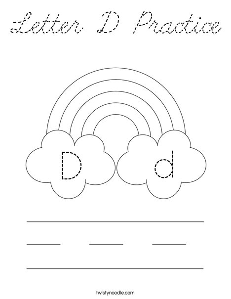 Letter D Practice Coloring Page