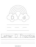 Letter D Practice Worksheet