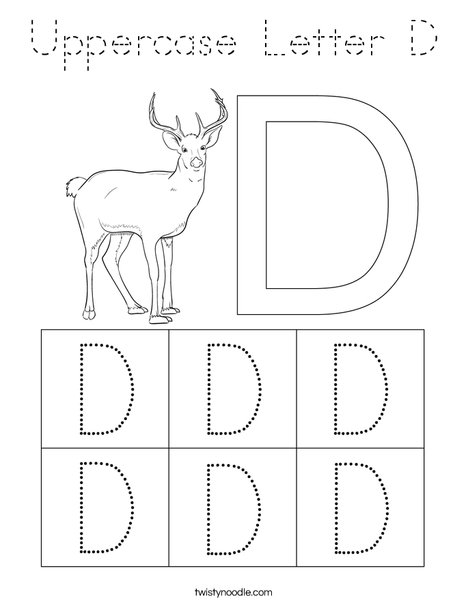 Uppercase Letter D Coloring Page