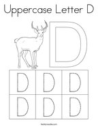 Uppercase Letter D Coloring Page