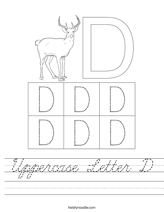 Uppercase Letter D Worksheet