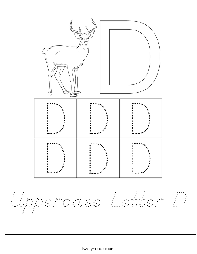 Uppercase Letter D Worksheet