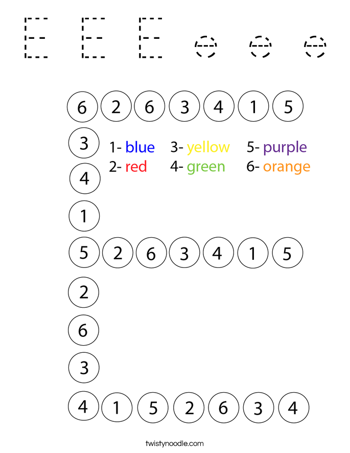 E E E e e e Coloring Page