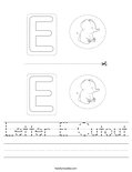 Letter E Cutout Worksheet