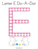 Letter E Do-A-Dot Coloring Page