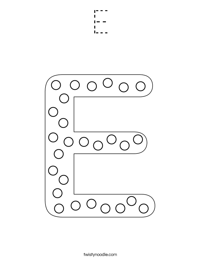 E Coloring Page