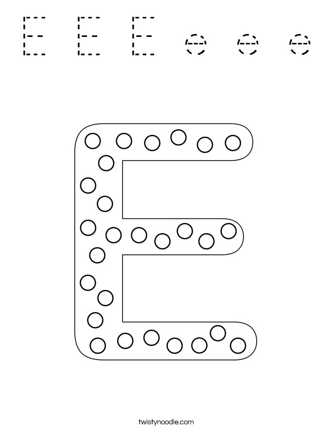 E E E e e e Coloring Page
