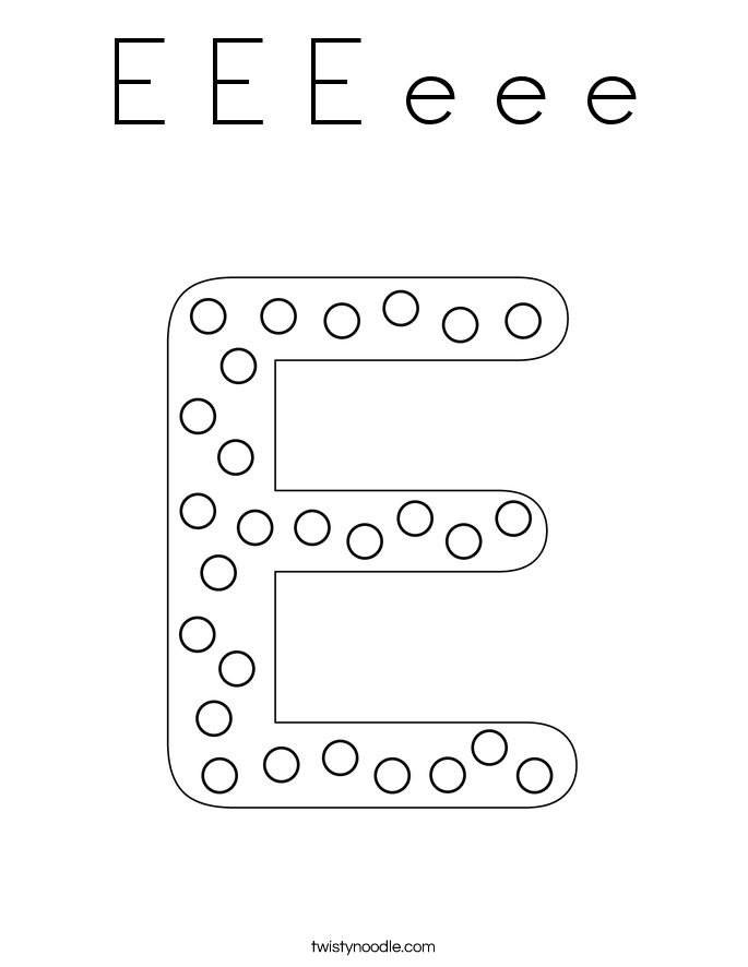 E E E e e e Coloring Page