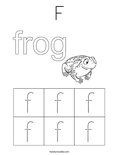 F Coloring Page