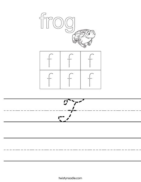 Friendly Frog Worksheet