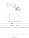 F f Worksheet