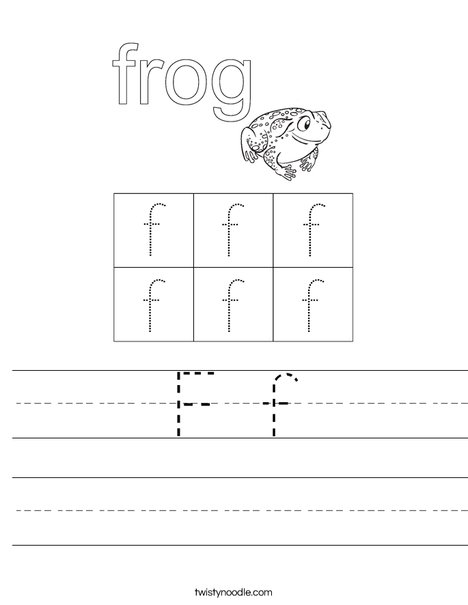 Friendly Frog Worksheet