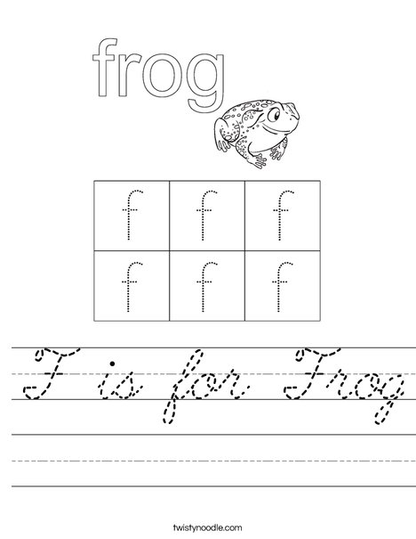 Friendly Frog Worksheet