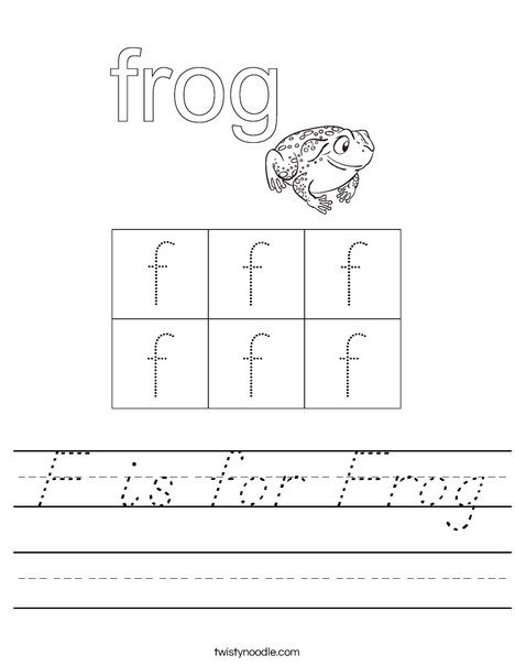 Friendly Frog Worksheet