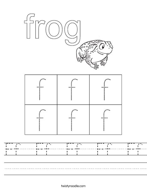 Friendly Frog Worksheet