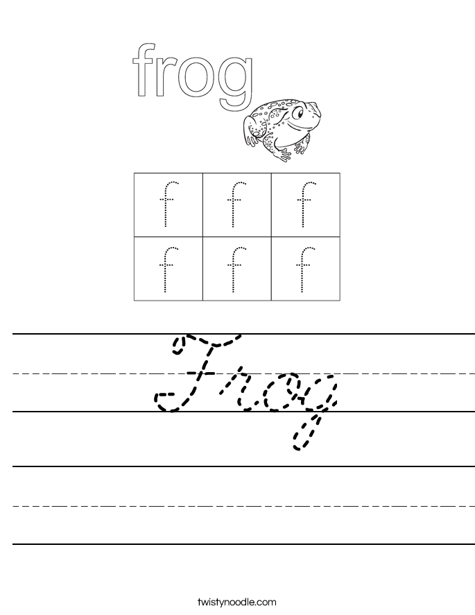 Frog Worksheet