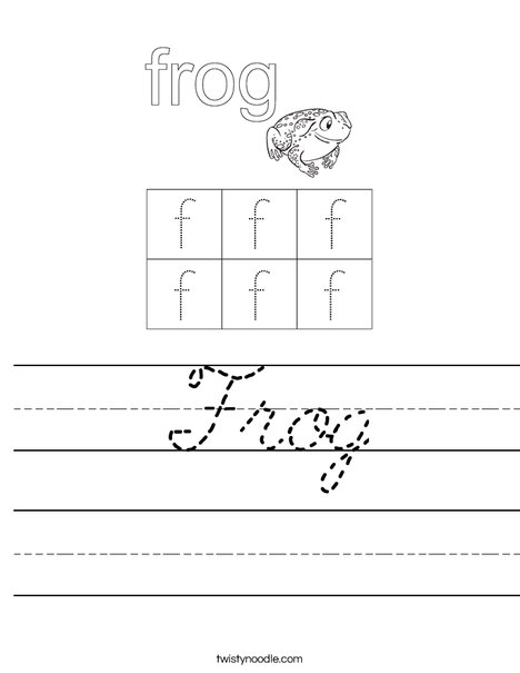 Friendly Frog Worksheet