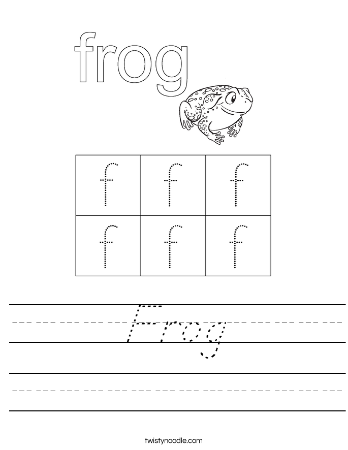 Frog Worksheet