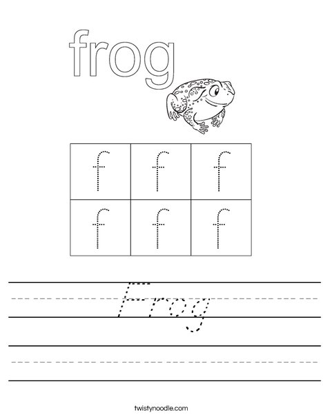 Friendly Frog Worksheet