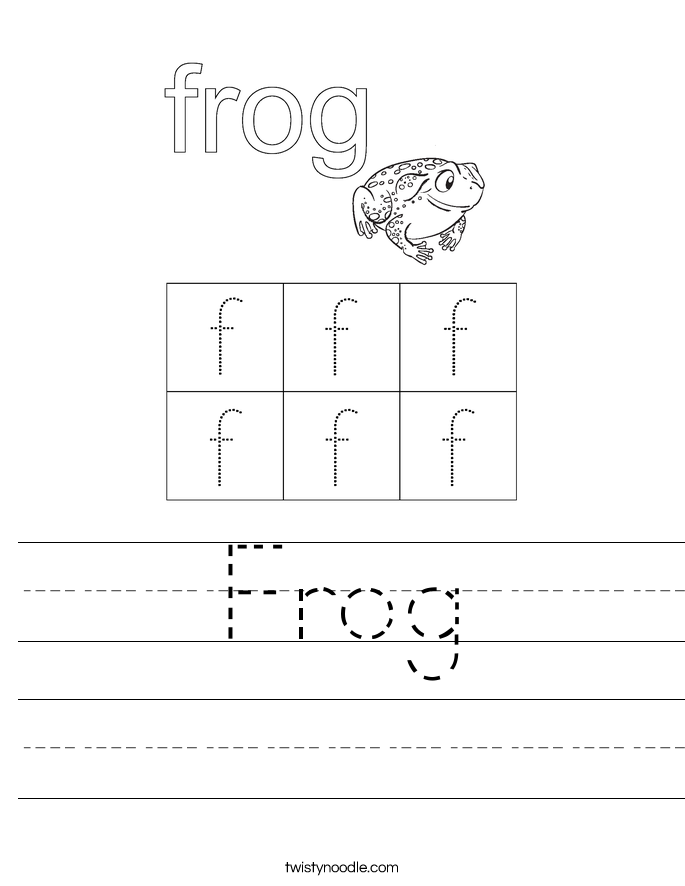 Frog Worksheet