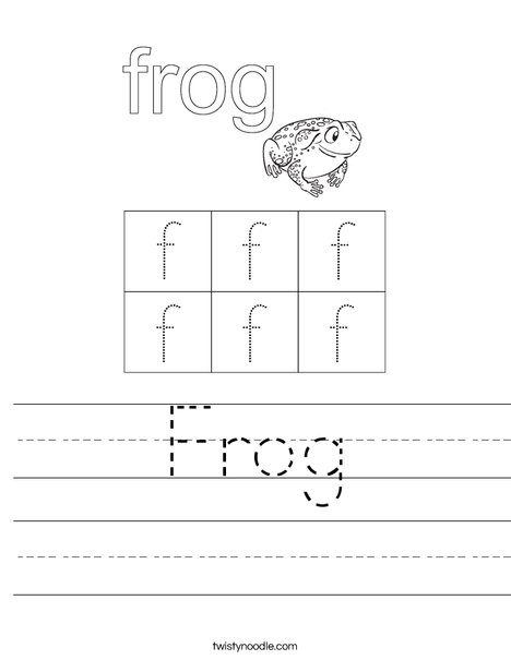 Friendly Frog Worksheet