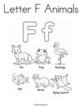 Letter F Animals Coloring Page
