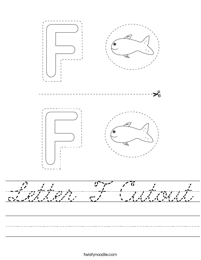 Letter F Cutout Worksheet