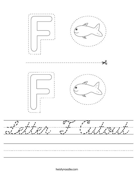 Letter F Cutout Worksheet