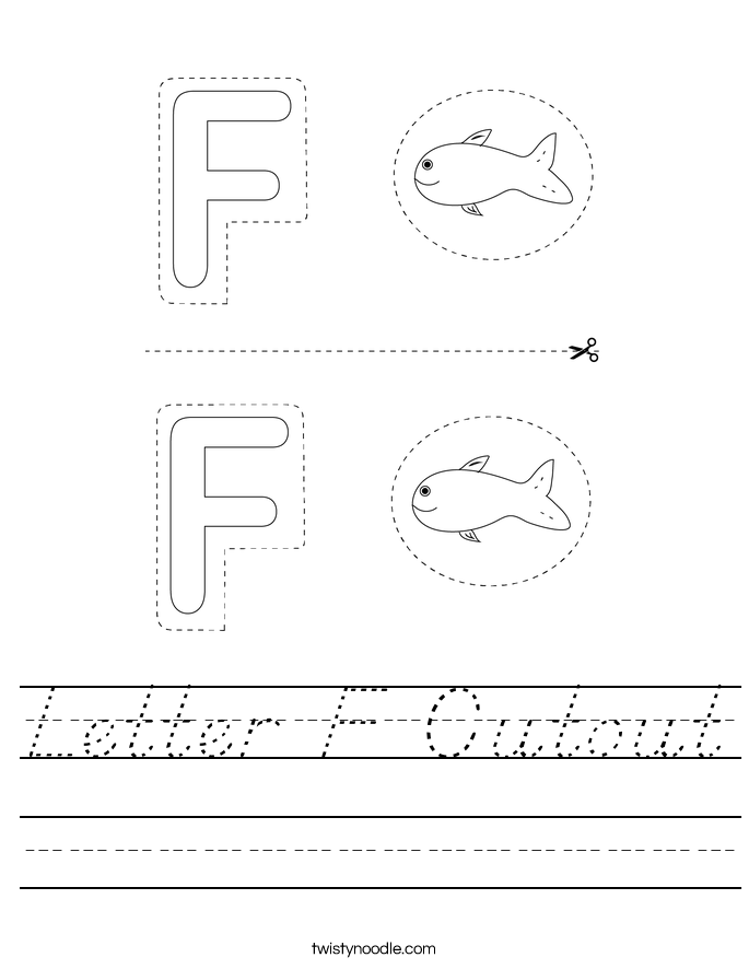 Letter F Cutout Worksheet