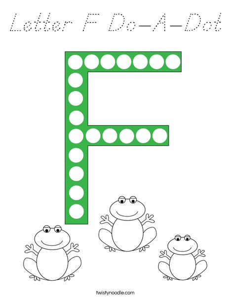 Letter F Do-A-Dot Coloring Page