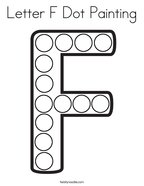 Letter F Dot Painting Coloring Page