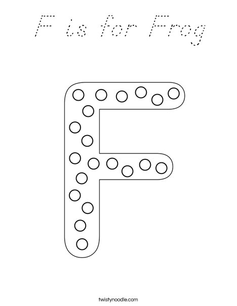 Letter F Dots Coloring Page