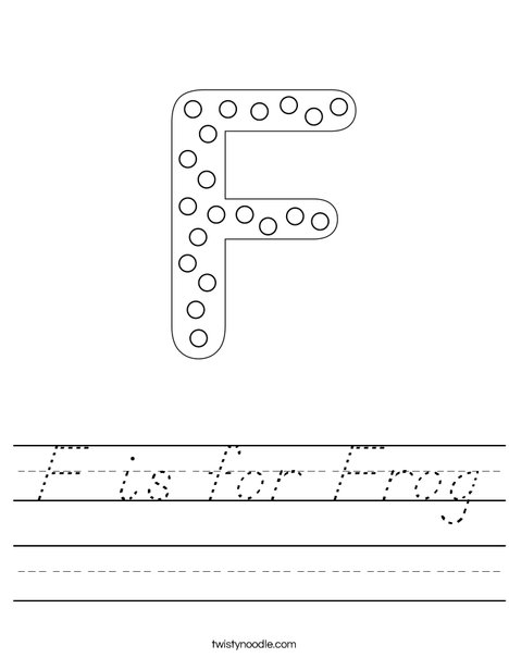 Letter F Dots Worksheet