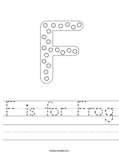 Letter F Dots Worksheet