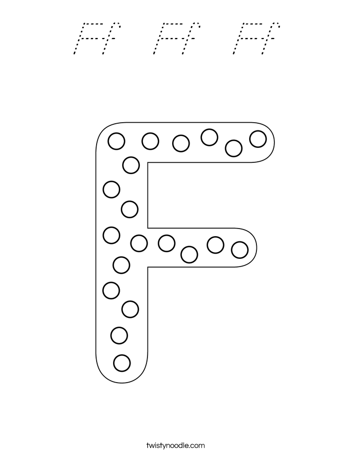 Ff  Ff  Ff Coloring Page