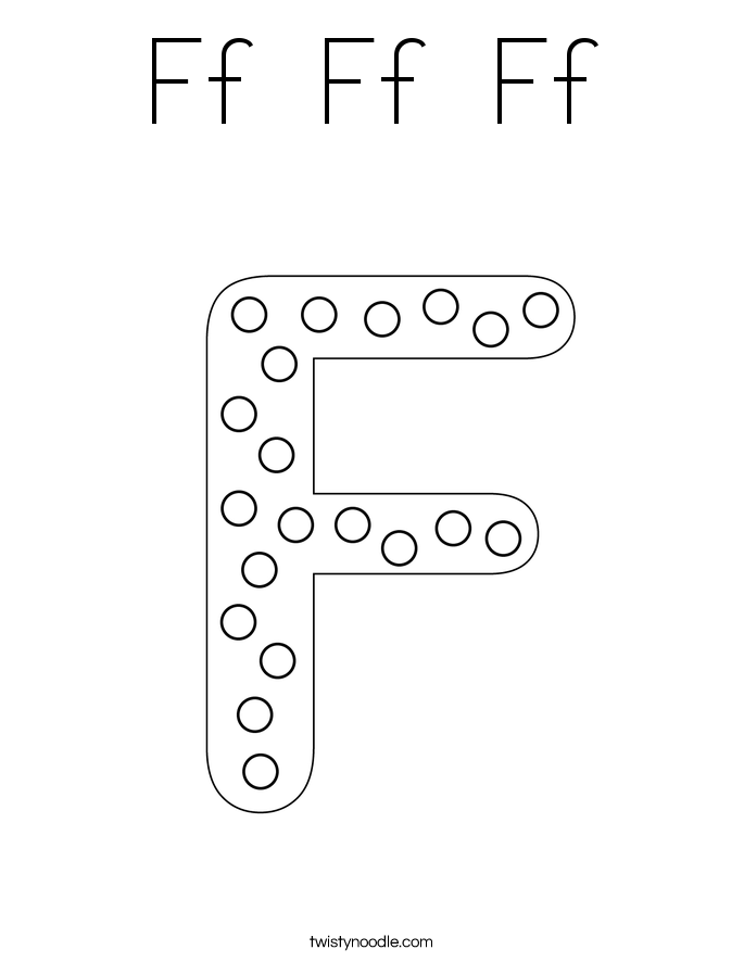 Ff  Ff  Ff Coloring Page