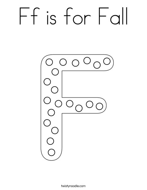 Letter F Dots Coloring Page