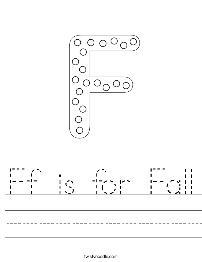 Ff is for Fall Worksheet